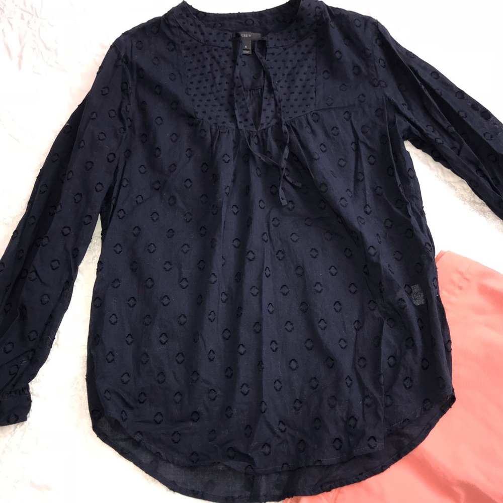 Navy blue J crew blouse